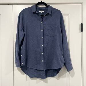 Madewell Women's Cotton‎ Button Down Slate Blue Size Medium